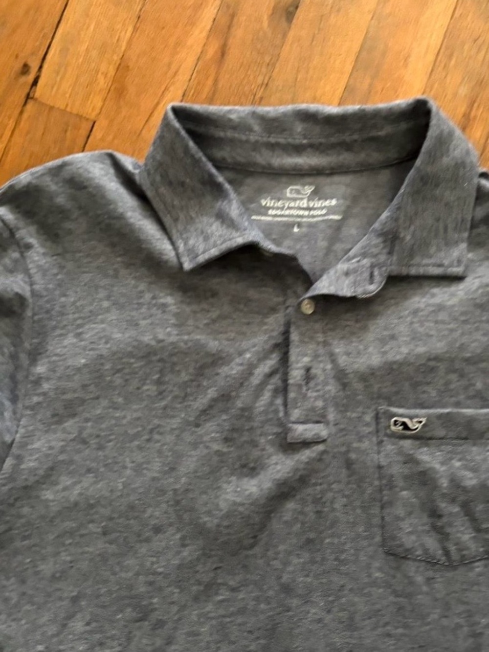 Vineyard Vines Men’s Charcoal Heather Pocket Polo